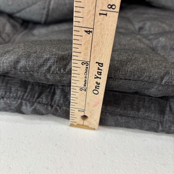 Lands End Women Puffer Jacket Down Fill Gray Hooded OverCoat size 1X Long Warm - Picture 11 of 12
